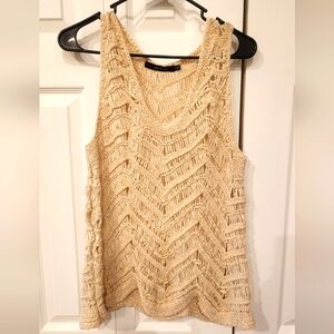 Elegant, delicate loose woven layering tunic/tank